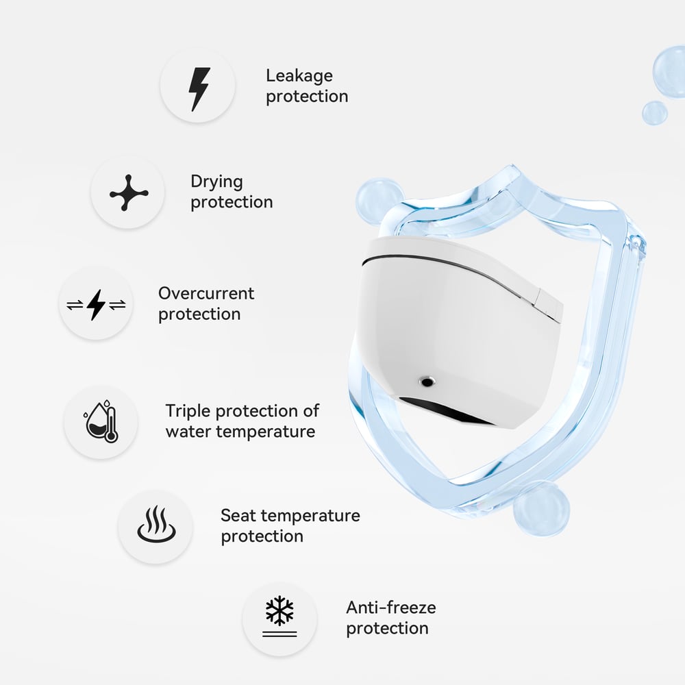 Airloo S2 Wall-Mounted Smart Bidet Toilet with In-Wall Tank, UV sterilization, 1.32 GPF