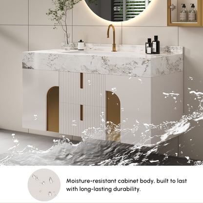 Artis 36" Floating Single Bathroom Vanity with Sink, Sintered Stone Top, Ample Storage