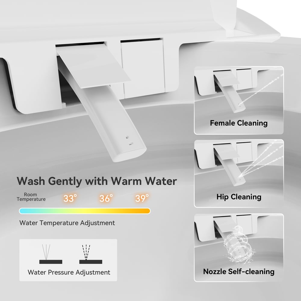Hynova AX7 Automatic Smart Bidet Toilet with Built-in Tank, ADA Compliant, 1.27 GPF