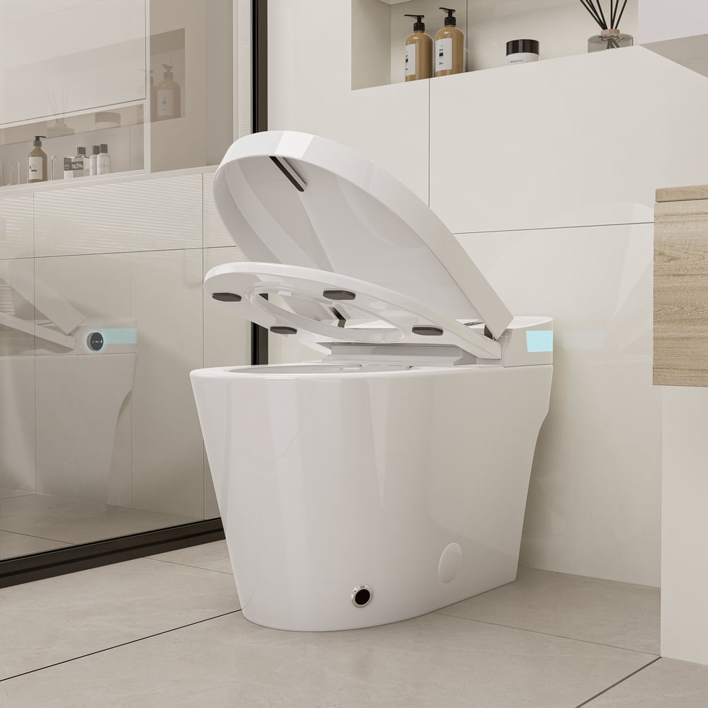 Glowin K1 Smart Bidet Toilet with Heated Seat & Rear Ambient Light, 1.32 GPF