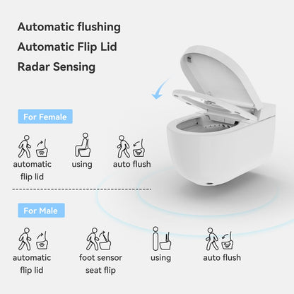 Airloo S2 Wall-Mounted Smart Bidet Toilet with In-Wall Tank, UV sterilization, 1.32 GPF