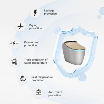 Hynova AX2 Pro Smart Bidet Toilet with Aromatherapy, Rose Gold, 1.28 GPF