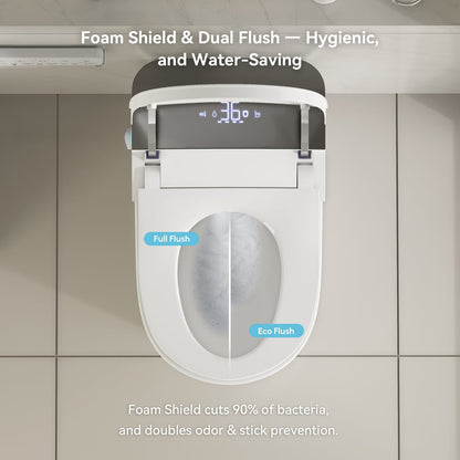 Hynova AX7 Automatic Smart Bidet Toilet with Built-in Tank, ADA Compliant, 1.27 GPF