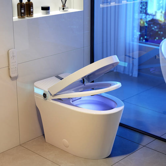 Glowin K1 Smart Bidet Toilet with Heated Seat & Rear Ambient Light, 1.32 GPF
