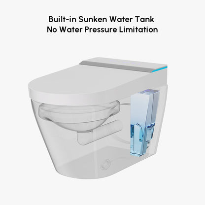 Airloo Smart Bidet Toilet with Built-in Tank and Auto-Open Lid, Dual Flush 1.1/1.6 GPF