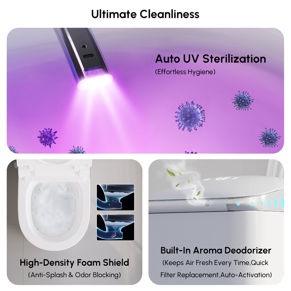 Nexin C3 Smart Bidet Toilet with UV Sterilization, Built-in aromatherapy