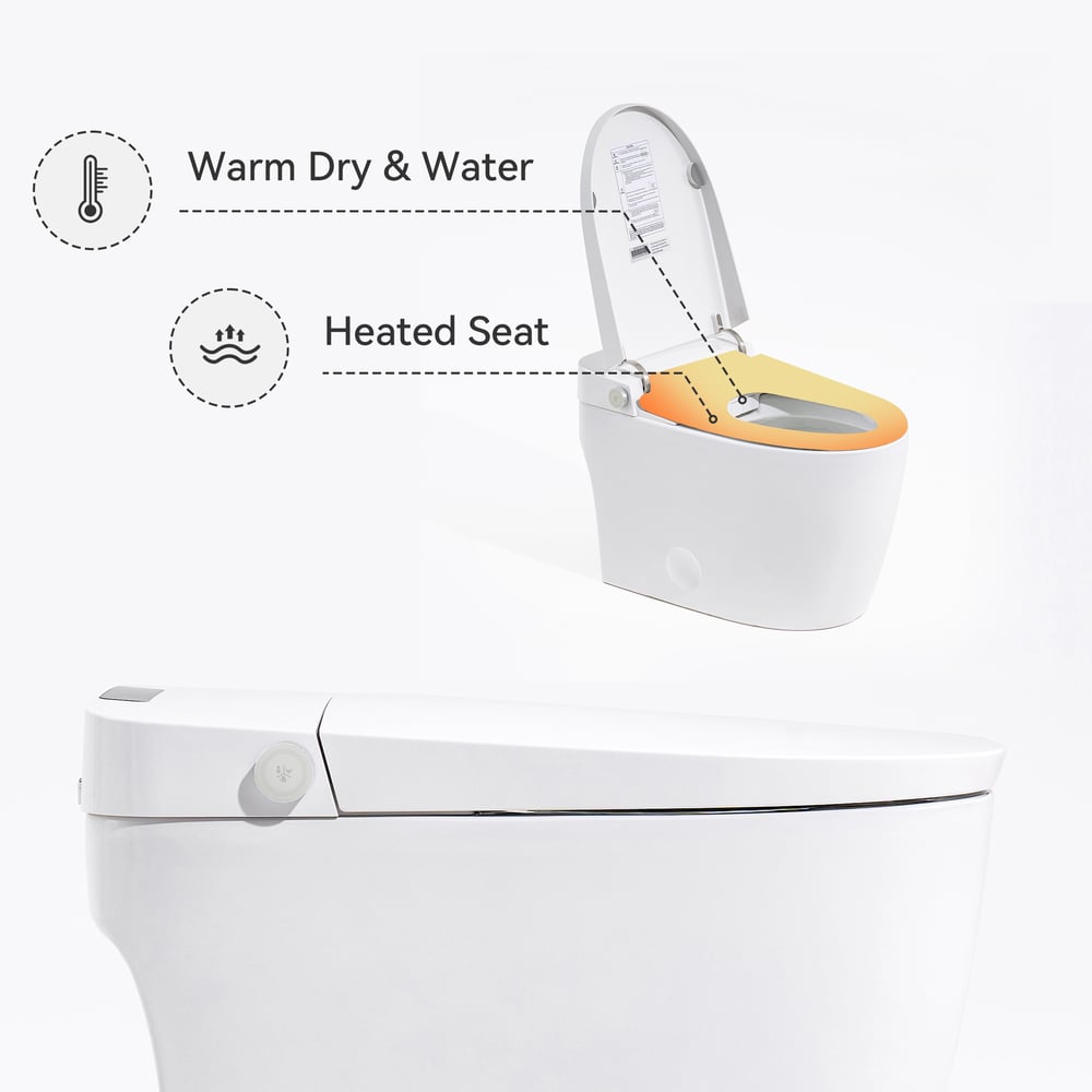 Hynova AX4 Smart Bidet Toilet with Foot Sensor Flushing 1.32 GPF