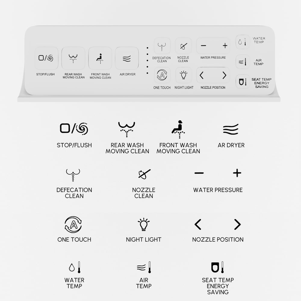 Glowin K4 Smart Bidet Toilet with Aromatherapy, ADA Height, Dual Flush 0.92/1.32 GPF