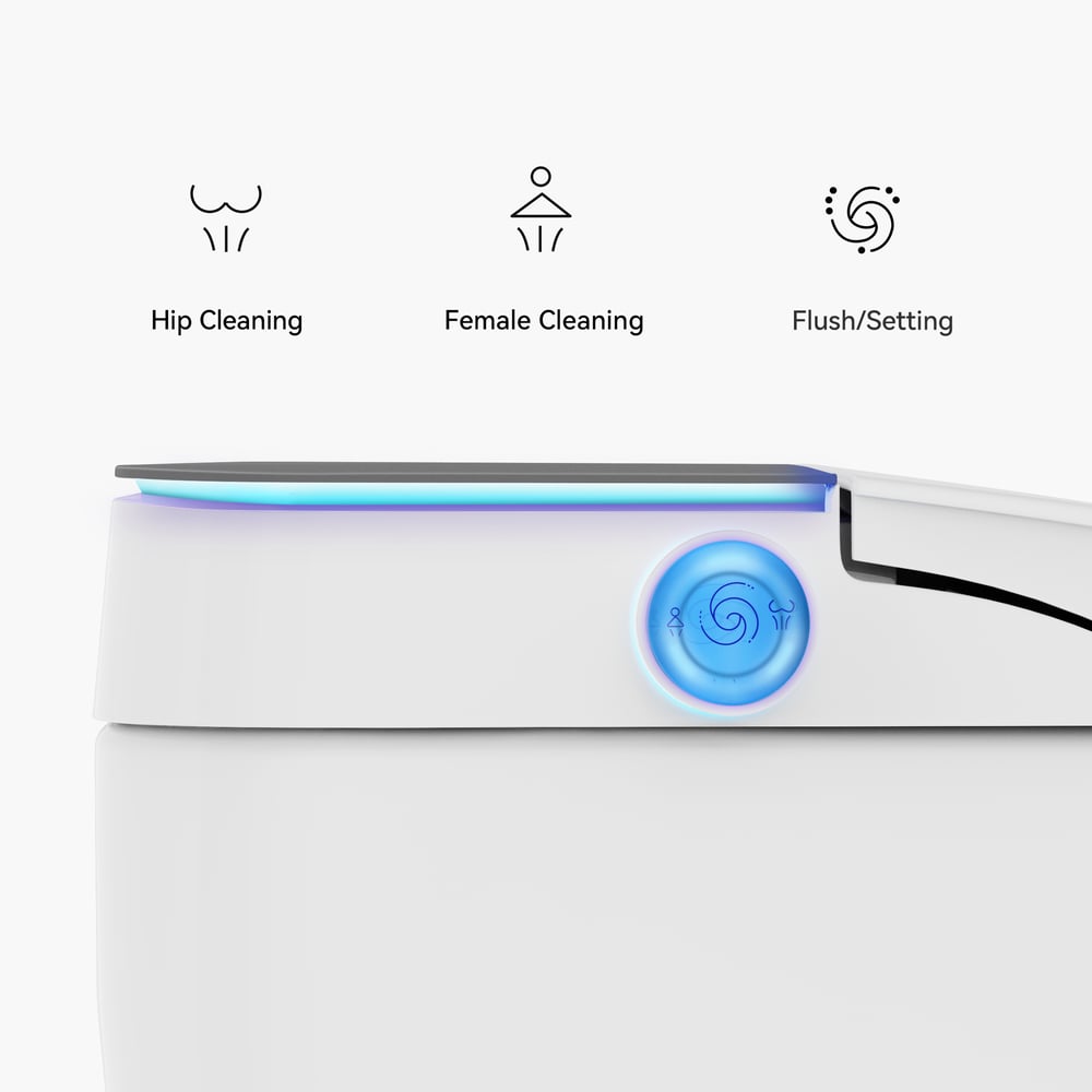 Hynova AX7 Automatic Smart Bidet Toilet with Built-in Tank, ADA Compliant, 1.27 GPF