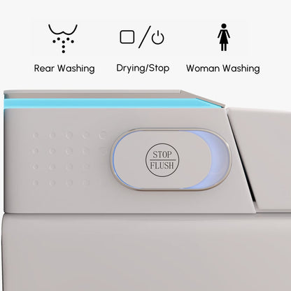 Airloo Smart Bidet Toilet with Built-in Tank and Auto-Open Lid, Dual Flush 1.1/1.6 GPF
