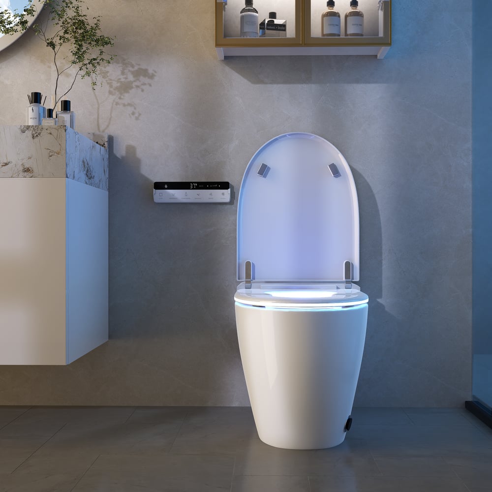 Glowin K2 Smart Bidet Toilet with Built-in Tank, 1.28 GPF