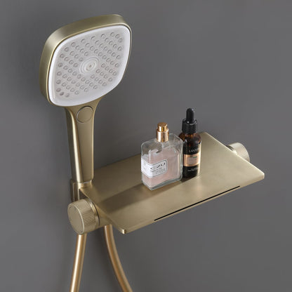 Luxury Wall-Mounted Shower System with Rainfall Head & Body Spray