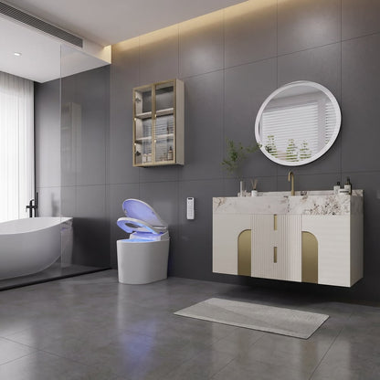 Fitro H1 Compact Smart Bidet Toilet with Deodorization and Automatic Flushing, 1.32 GPF