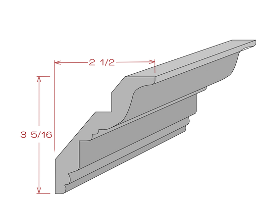 Classic Crown Molding II - Shaker White