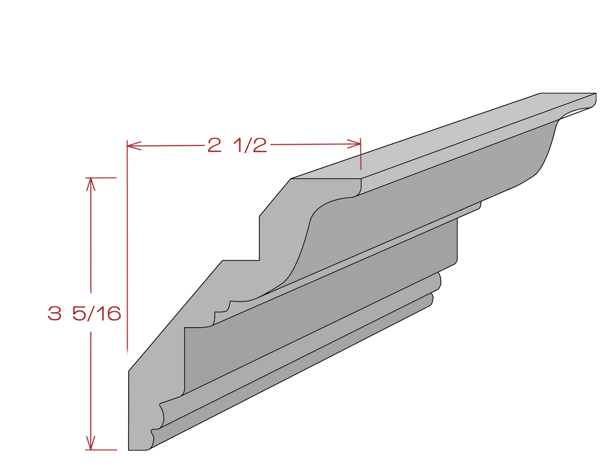 Grand Crown Molding - Shaker White