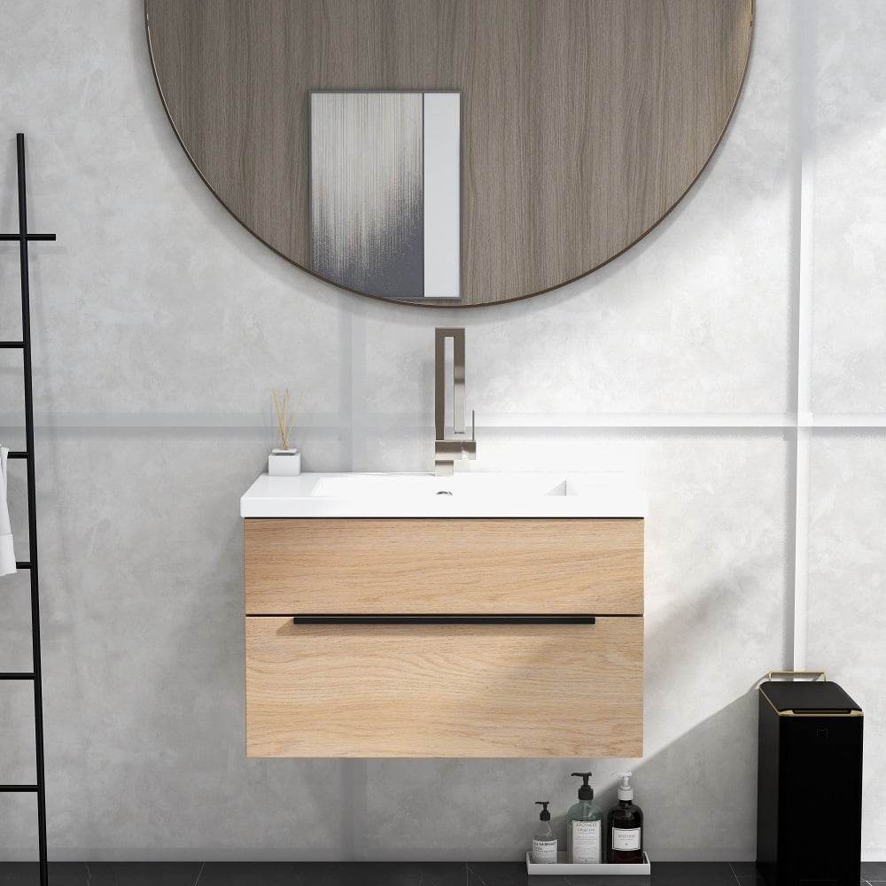 Modern Single Handle 1-Hole Brushed Nickel Bathroom Sink Faucet Waterfall Spout Brass