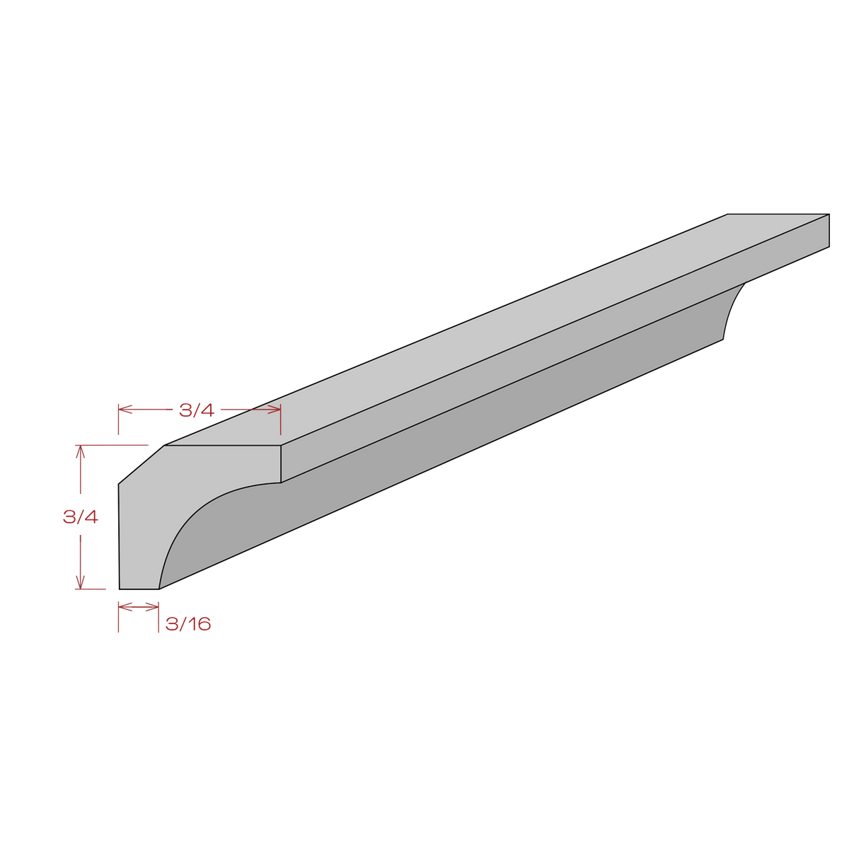 Inside Corner Molding - Shaker White