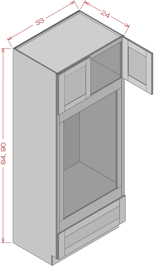 Oven Cabinets - Shaker White