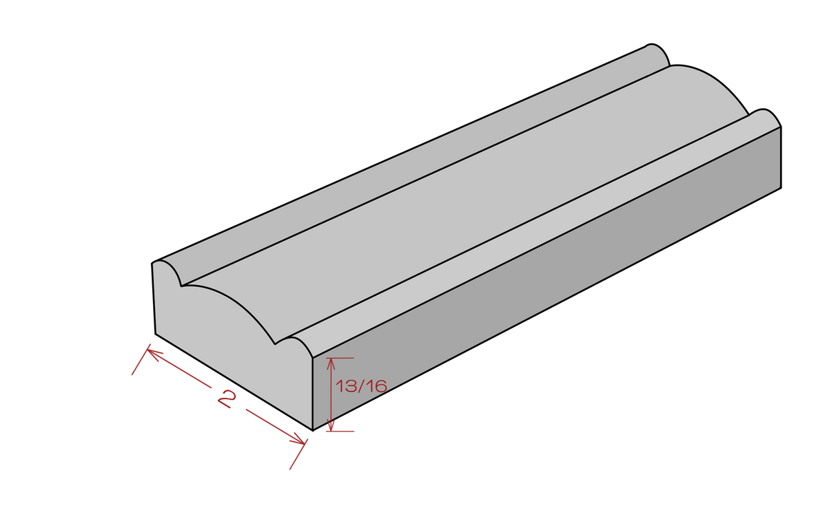 Angle Light Rail Molding - Shaker White