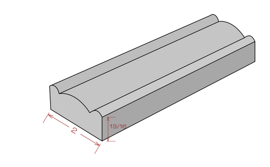 Angle Light Rail Molding - Shaker White
