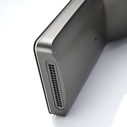 Led Digital Temperature Display Bathroom Rotating Faucet in Dark Gray