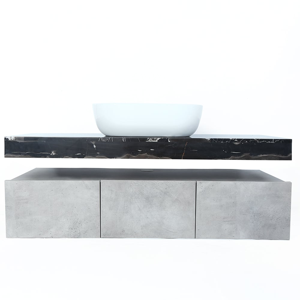 48" Modern Floating Bathroom Vanity Set with Single Vessel Sink Wall Mounted