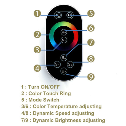 Wall-Mounted Shower System in Gold Thermostatic 4 Functions 23"