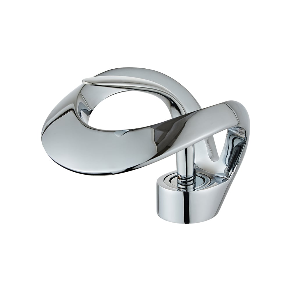 Waterfall Bathroom Sink Faucet in Chrome Single Handle Solid Brass