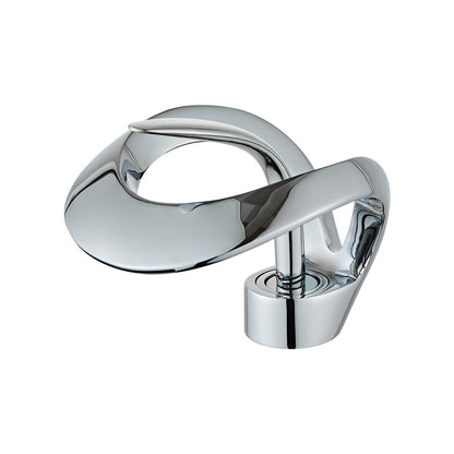 Waterfall Bathroom Sink Faucet in Chrome Single Handle Solid Brass
