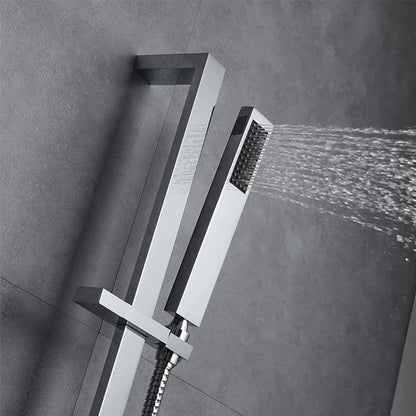 6 Functions Modern Thermostatic Massage Shower System Remote Controlled LED in Chrome