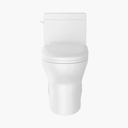 HOROW ST076W Single Flush One Piece Toilet – Fully Skirted, Compact Design