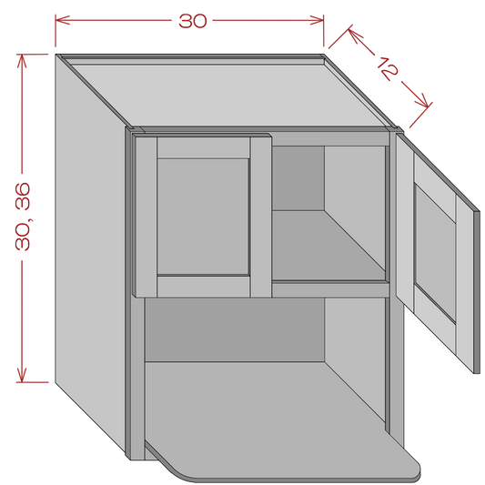 Microwave Wall Cabinets - Shaker White