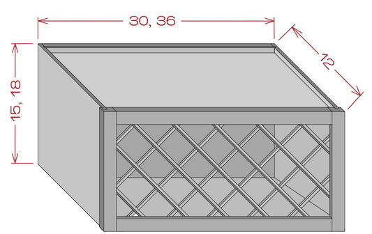 Wine Rack Cabinets - Shaker White