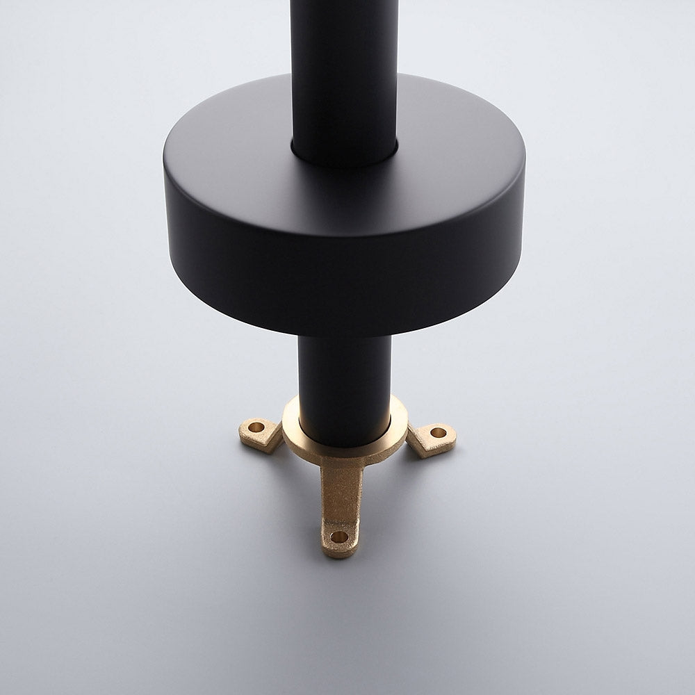 Brewst Modern Style Matte Black Single Handle Freestanding Tub Filler Faucet Solid Brass