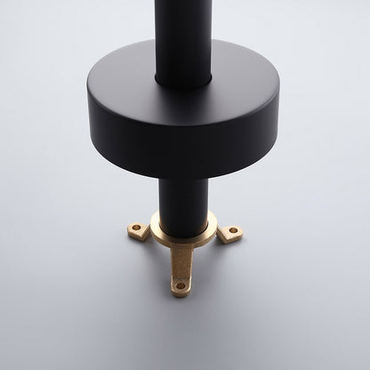 Brewst Modern Style Matte Black Single Handle Freestanding Tub Filler Faucet Solid Brass