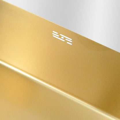 30'' Stainless Steel Kitchen Sink Rectangular Single Bowl in Gold