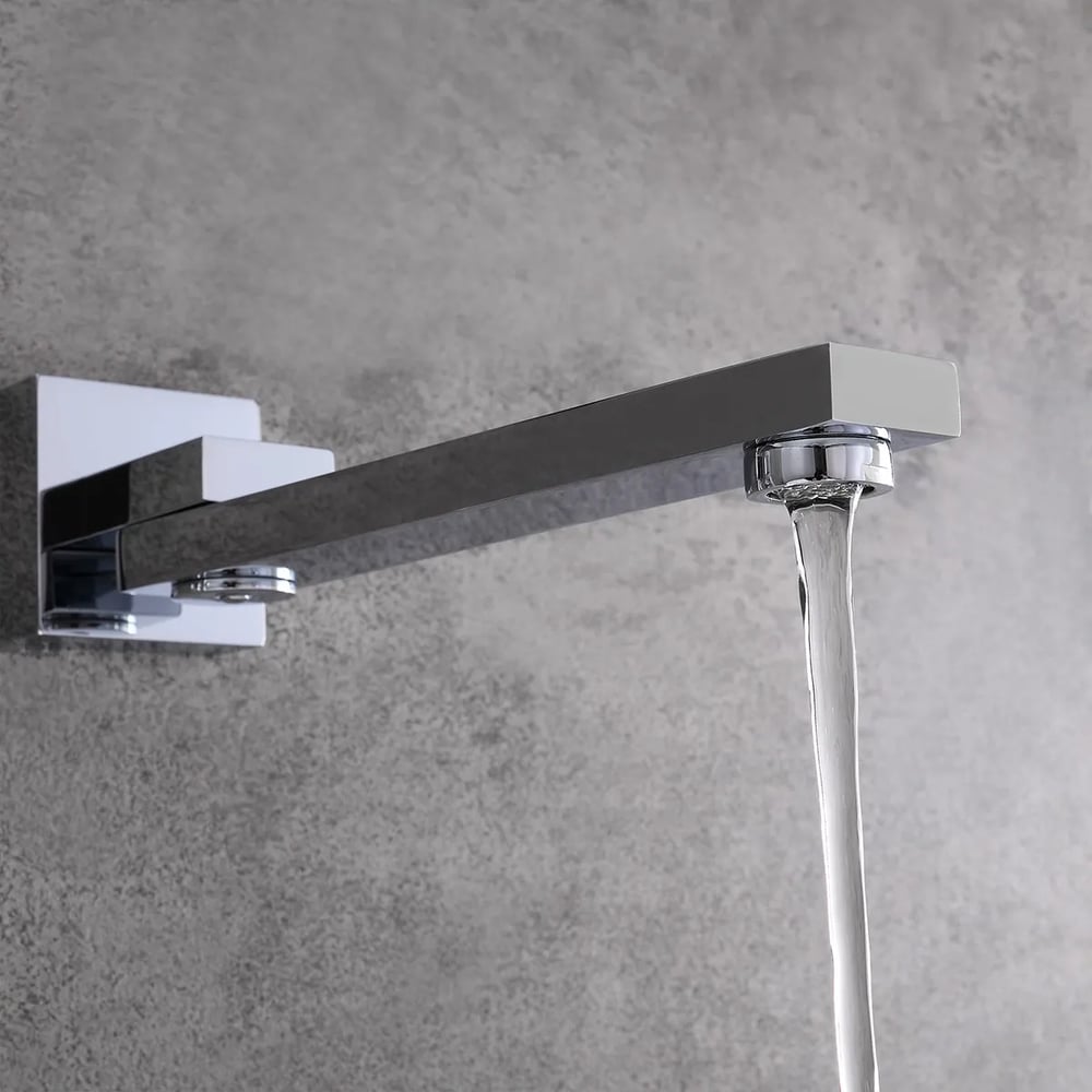 Ultramodern Chrome Wall Mounted Swirling Tub Filler Faucet with Hand Shower