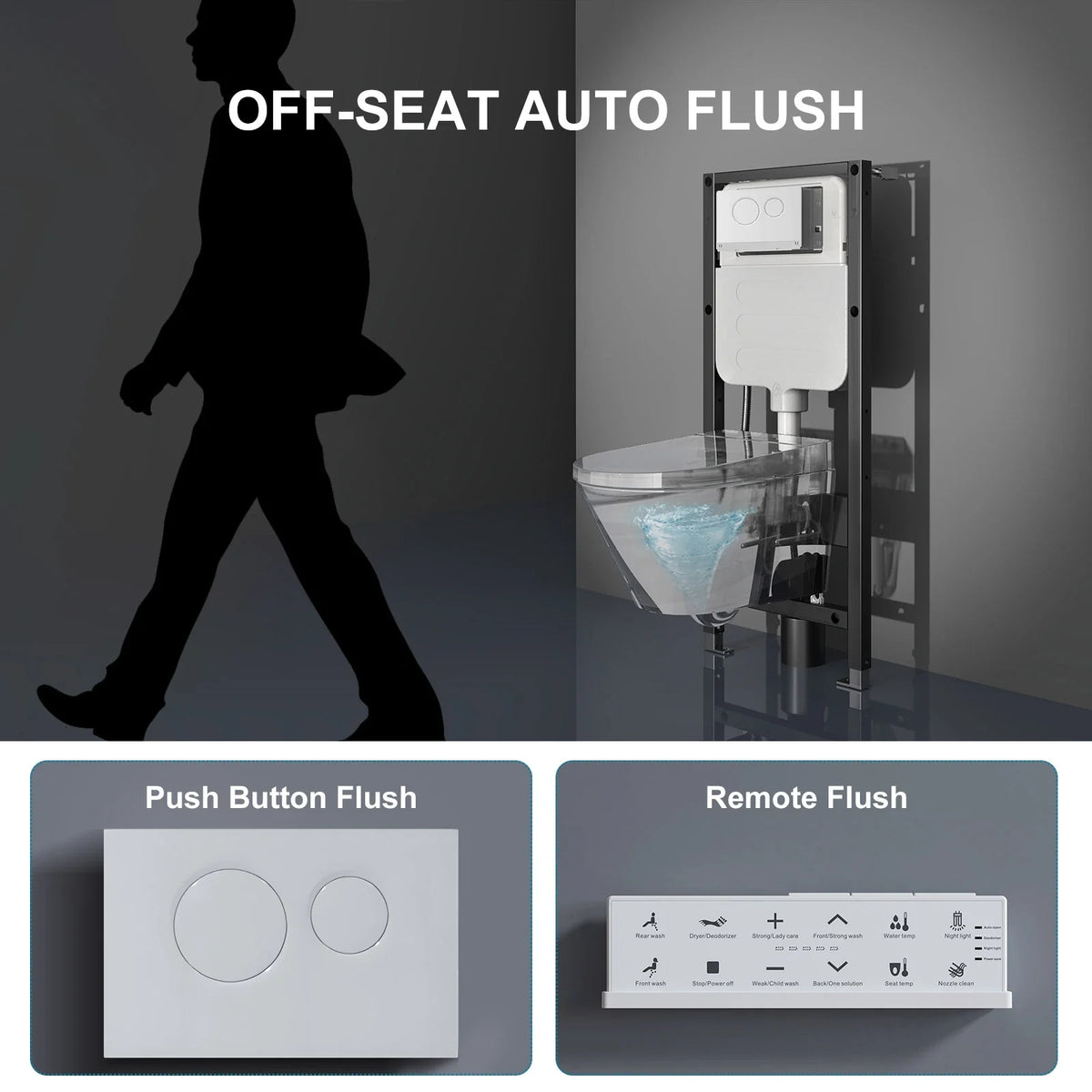 HOROW G10 Wall-Hung Smart Toilet with In-Wall Tank & Carrier Package