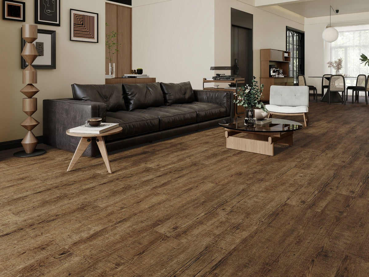 Ozz Chocolate Strip Waterproof LVP Flooring