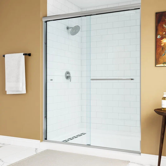 59 Inch Glass Shower Door Sliding Chrome Shower Door Model BE5972-CH