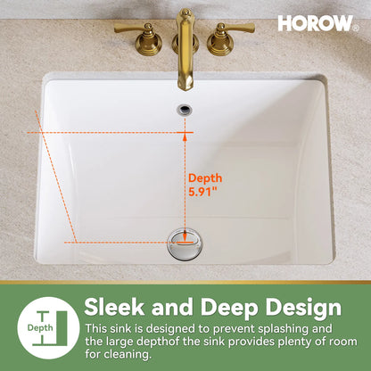 Rectangular Undermount Bathroom Sink 20 Inch Undermount Sink Model HWTP-S5138D
