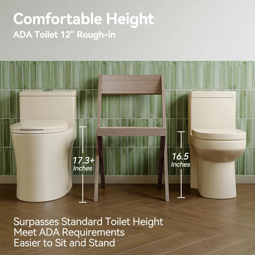 12 Inch Rough In Toilet With Biscuit Color Model T0338WBC