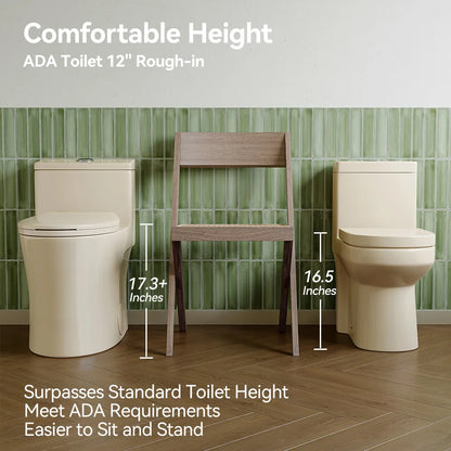 12 Inch Rough In Toilet With Biscuit Color Model T0338WBC