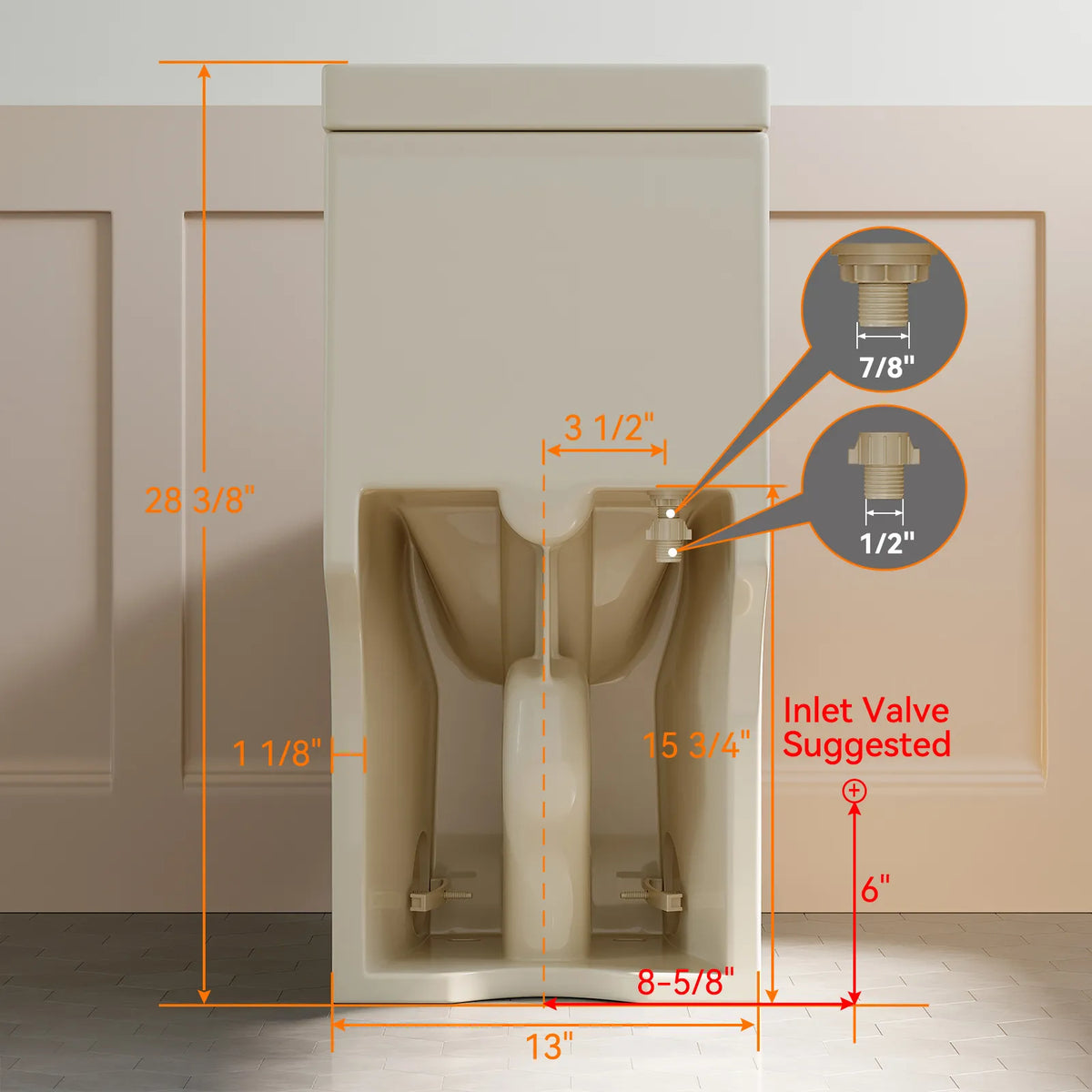 HWMT-8733BC biscuit one-piece toilet