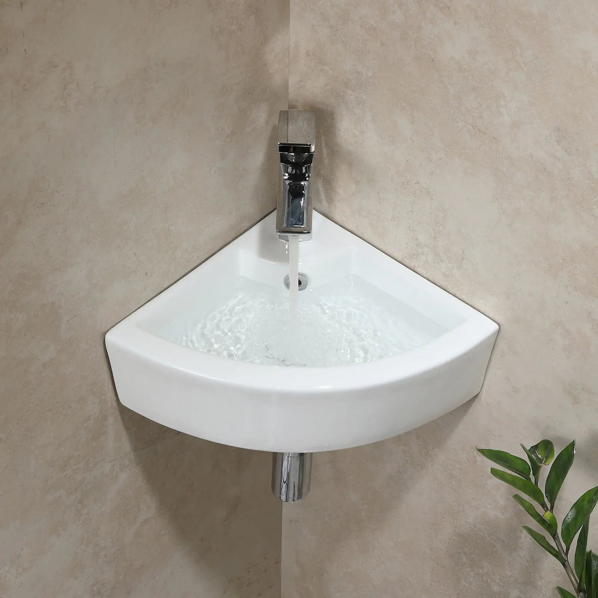 Wall Mounted Sink Bathroom Basin With Overflow Model HWTP-C3232W