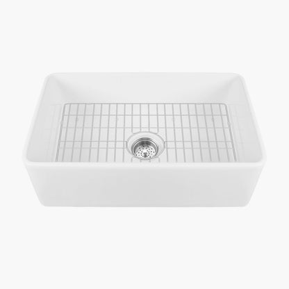 Fireclay Farmhouse Sink With Deep Single Bowl Model HR-S2418W