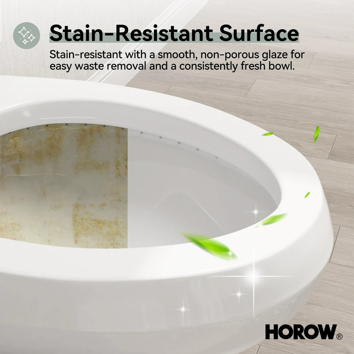 HOROW HWTT-E03S 2-Piece Toilet with 21" Comfort Height & Soft Close Seat