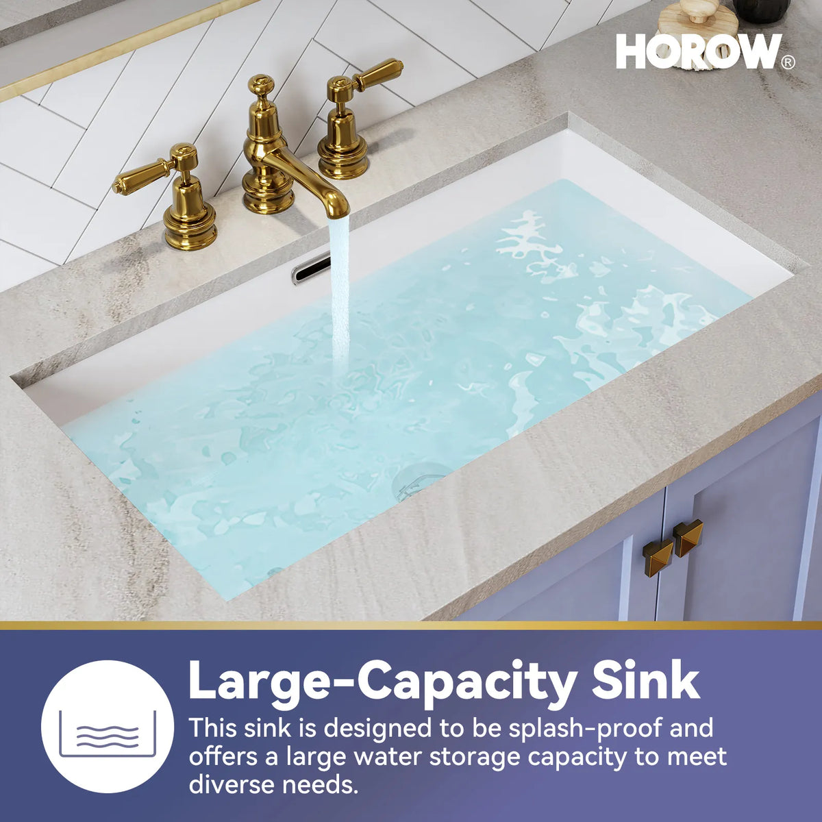 Rectangular Undermount Bathroom Sink 27 Inch Undermount Sink Model HWTP-S7040D