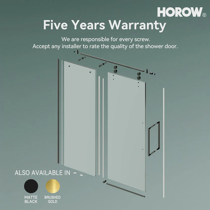 Black Sliding Shower Door 1200mm 8mm Glass Sliding Frameless Model MI6076-MB
