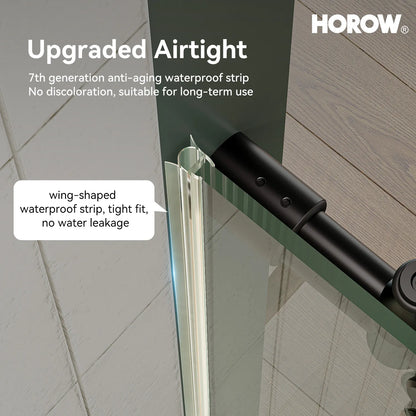 Black Sliding Shower Door 1200mm 8mm Glass Sliding Frameless Model MI6076-MB